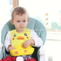 Waterproof silicone bib easily wipes clean for baby